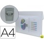 CARPETA BEAUTONE PORTADOCUMENTOS BROCHE 34654 POLIPROPILENO DIN A4 INCOLORA -LOMO ANCHO