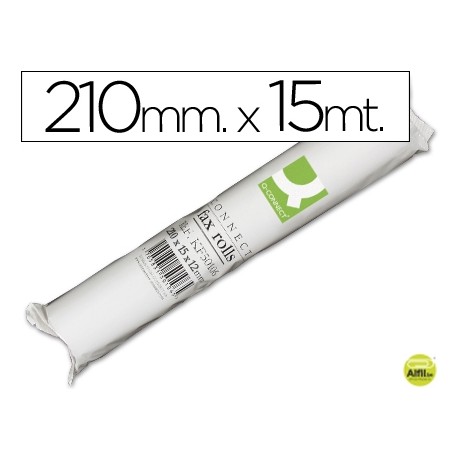 ROLLO PAPEL FAX Q-CONNECT 210 MM X 15 MT