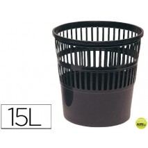 PAPELERA PLASTICO 119 NEGRA MEDIDA 27.5X27.5 CM