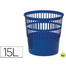 PAPELERA PLASTICO 119 AZUL MEDIDA 27.5X27.5 CM