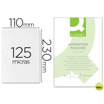 BOLSA DE PLASTIFICAR Q-CONNECT-110 X 230 MM -125 MC -CARNET DE CONDUCIR