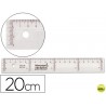 REGLA LIDERPAPEL 20 CM PLASTICO CRISTAL
