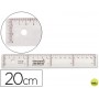 REGLA LIDERPAPEL 20 CM PLASTICO CRISTAL
