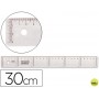 REGLA LIDERPAPEL 30 CM PLASTICO CRISTAL