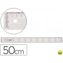 REGLA LIDERPAPEL 50 CM PLASTICO CRISTAL