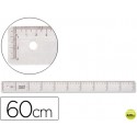 REGLA LIDERPAPEL 60 CM PLASTICO CRISTAL