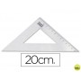 ESCUADRA LIDERPAPEL 20 CM PLASTICO CRISTAL