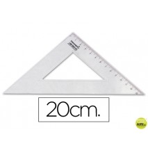 ESCUADRA LIDERPAPEL 20 CM PLASTICO CRISTAL