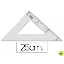 ESCUADRA LIDERPAPEL 25 CM PLASTICO CRISTAL