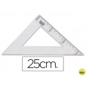 ESCUADRA LIDERPAPEL 25 CM PLASTICO CRISTAL
