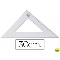 ESCUADRA LIDERPAPEL 30 CM PLASTICO CRISTAL