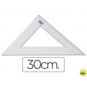 ESCUADRA LIDERPAPEL 30 CM PLASTICO CRISTAL