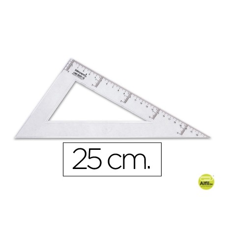 CARTABON LIDERPAPEL 25 CM PLASTICO CRISTAL