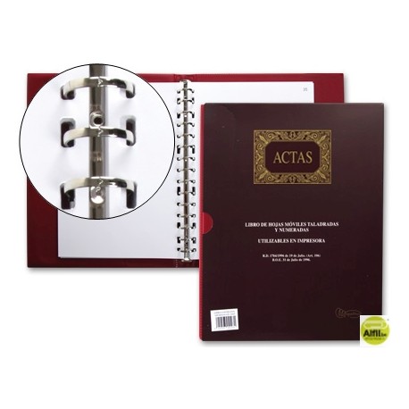 LIBRO MIQUELRIUS DIN A4 -ACTAS -CON 100 HOJAS MOVIBLES