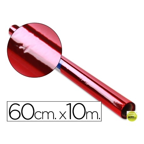 PAPEL CELOFAN ROLLO ROJO -0,60 X 10 MT