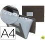 CARPETA BEAUTONE CLASIFICADOR FUELLE 32115 POLIPROPILENO DIN A4 NEGRA TRANSPARENTE -13 DEPARTAMENTOS
