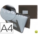 CARPETA BEAUTONE CLASIFICADOR FUELLE 32115 POLIPROPILENO DIN A4 NEGRA TRANSPARENTE -13 DEPARTAMENTOS
