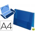 CARPETA BEAUTONE PORTADOCUMENTOS GOMAS 36932 POLIPROPILENO DIN A4 AZUL TRANSPARENTE -LOMO 25 MM