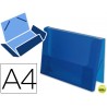 CARPETA BEAUTONE PORTADOCUMENTOS GOMAS 36932 POLIPROPILENO DIN A4 AZUL TRANSPARENTE -LOMO 25 MM