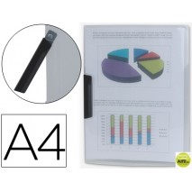 CARPETA BEAUTONE DOSSIER PINZA LATERAL 35445 POLIPROPILENO DIN A4 INCOLORA -30 HOJAS -PINZA GIRATORI
