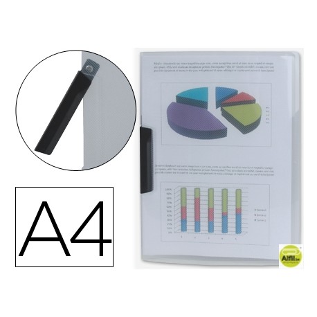 CARPETA BEAUTONE DOSSIER PINZA LATERAL 35445 POLIPROPILENO DIN A4 INCOLORA -30 HOJAS -PINZA GIRATORI