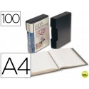 CARPETA BEAUTONE ESCAPARATE 37865 100 FUNDAS POLIPROPILENODIN A4 NEGRA -CON CAJETIN