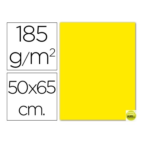 CARTULINA GUARRO AMARILLO CANARIO 50X65 CM 185 GR
