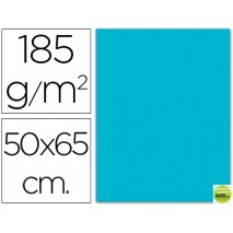 CARTULINA GUARRO AZUL TURQUESA-50X65 CM -185 GR