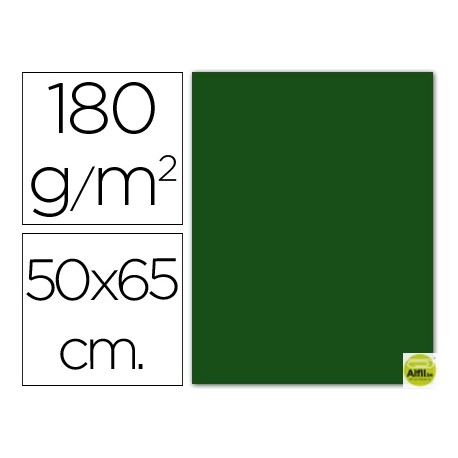 CARTULINA GUARRO VERDE ABETO 50X65 CM 180 GR