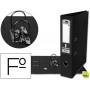 ARCHIVADOR DE PALANCA LIDERPAPEL FOLIO DOCUMENTA FORRADO PVC CON RADO LOMO 75MM NEGRO COMPRESOR META