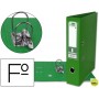 ARCHIVADOR DE PALANCA LIDERPAPEL FOLIO DOCUMENTA FORRADO PVC CON RADO LOMO 75MM VERDE COMPRESOR META