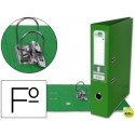 ARCHIVADOR DE PALANCA LIDERPAPEL FOLIO DOCUMENTA FORRADO PVC CON RADO LOMO 75MM VERDE COMPRESOR META