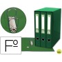 MODULO LIDERPAPEL 3 ARCHIVADORES FOLIO 2 ANILLAS MIXTAS 40MM VERDE