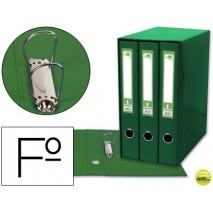 MODULO LIDERPAPEL 3 ARCHIVADORES FOLIO 2 ANILLAS MIXTAS 40MM VERDE