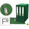 MODULO LIDERPAPEL 3 ARCHIVADORES FOLIO 2 ANILLAS MIXTAS 40MM VERDE