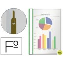 CARPETA DOSSIER FASTENER PLASTICO ESSELTE FOLIO VERDE