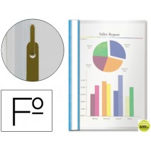 CARPETA DOSSIER FASTENER PLASTICO ESSELTE FOLIO AZUL