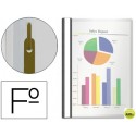 CARPETA DOSSIER FASTENER PLASTICO ESSELTE FOLIO NEGRA