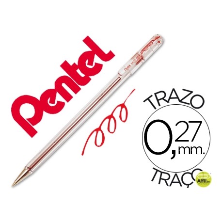 BOLIGRAFO PENTEL BK-77 B ROJO