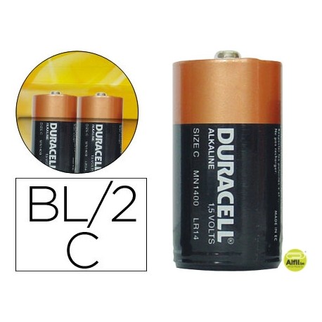 PILA DURACELL ALCALINA PLUS C BLISTER CON 2 PILAS