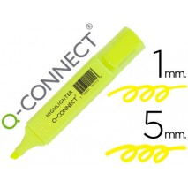 ROTULADOR Q-CONNECT FLUORESCENTE AMARILLO PUNTA BISELADA