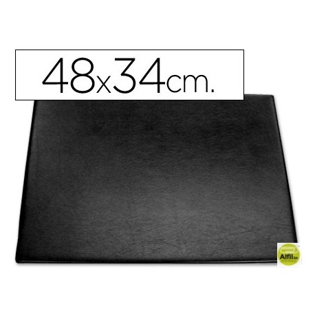 VADE SOBREMESA PLASTICO 250 NEGRO CON BOLSA INTERIOR -TAMAÑO 48X34 CM