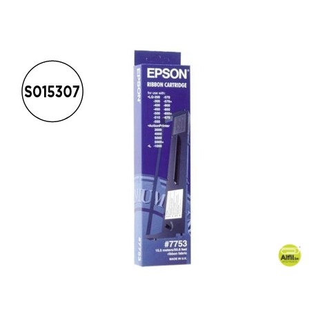 CINTA IMPRESORA EPSON LQ-200 300 300C 300+II 500 550570 570+ 580 800 850 870 1500 NEGRA (7753)