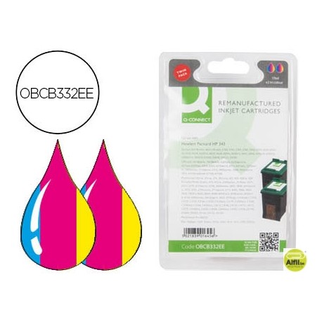 INK-JET Q-CONNECT COMPATIBLE HP OF 6300 SERIES 6315 PHOTOSMART C3180 DESKJET 5940 D4160 N.343 TRICOL