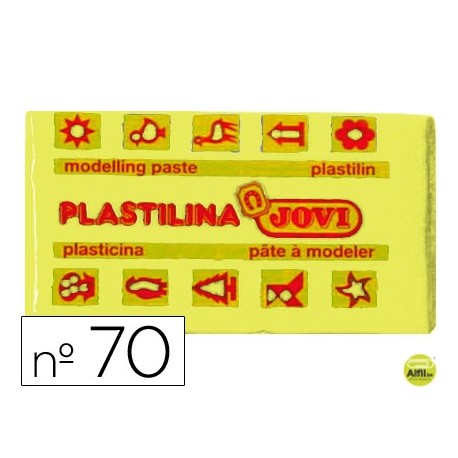 PLASTILINA JOVI 70 AMARILLO CLARO -UNIDAD -TAMAÑO PEQUEÑO