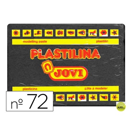 PLASTILINA JOVI 72 NEGRO -UNIDAD -TAMAÑO GRANDE