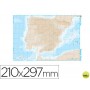 MAPA MUDO B/N DIN A4 ESPA¾A -FISICO