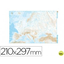 MAPA MUDO B/N DIN A4 EUROPA -FISICO