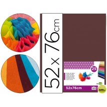 PAPEL SEDA LIDERPAPEL MARRON 52X76 CM 18 GR