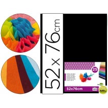 PAPEL SEDA LIDERPAPEL NEGRO 52X76 CM 18 GR